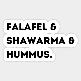 Falafel & Shawarma & Hummus Sticker